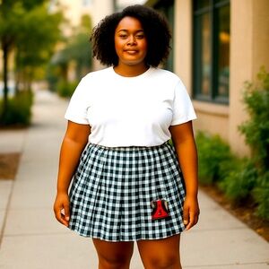 NWT Rue21 Plaid Black and White Skirt